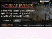 Tablet Screenshot of greateventrentals.com